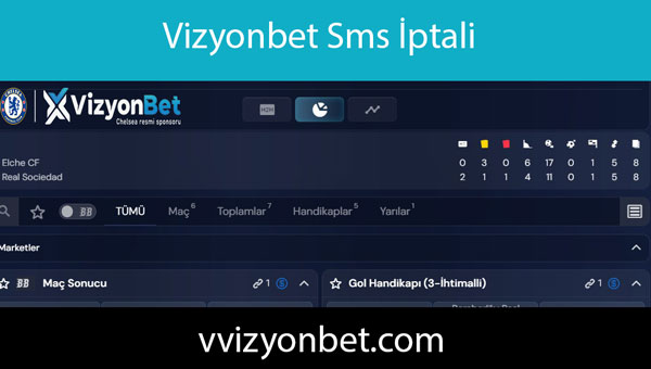 Vizyonbet sms iptali yapabileceğiniz pratiklikteki sitedir.